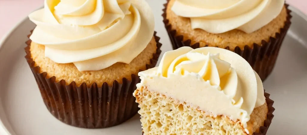 Vanilla Cupcakes With Simple Buttercream
